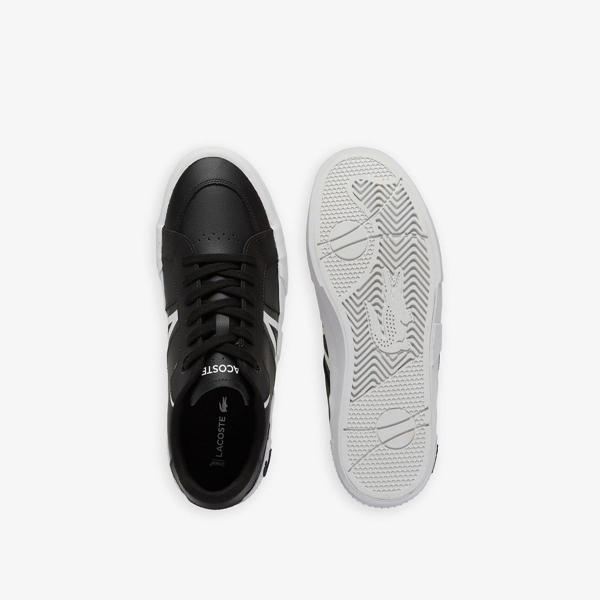 Lacoste Tenis L004 para hombre, negro\/blanco, 12