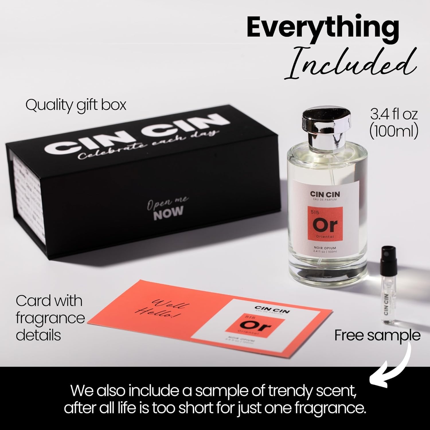 Cin Cin Noir Opium Perfume Oriental 515 EDP 3.4 fl oz Inspirado en...