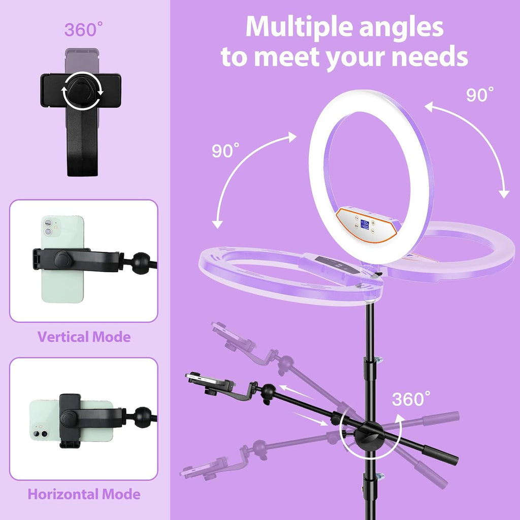 Kit de anillo de luz de 22 pulgadas: trípode de luz de anillo para...