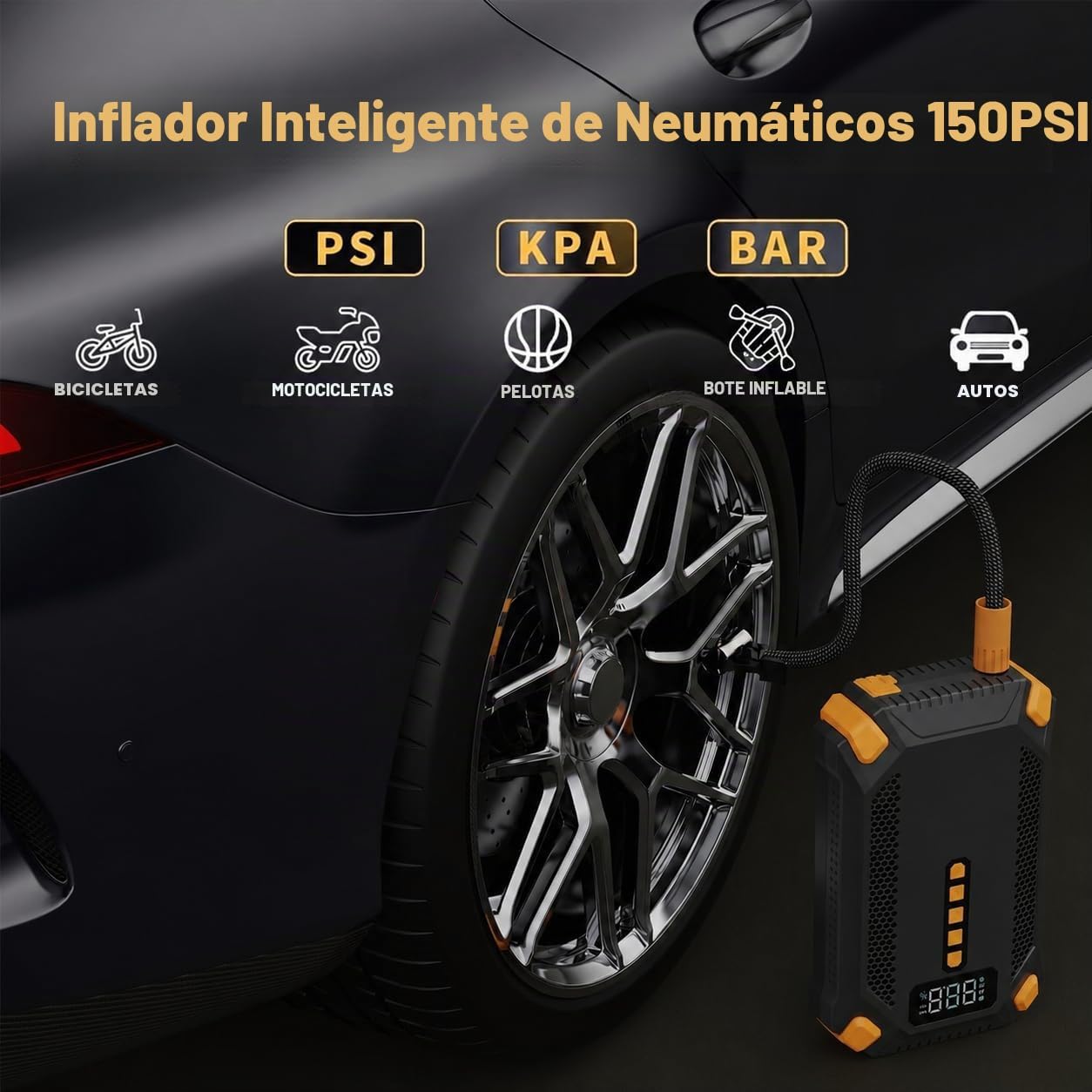 Arrancador del salto de 1000A 12V con el compresor de aire, paquete...