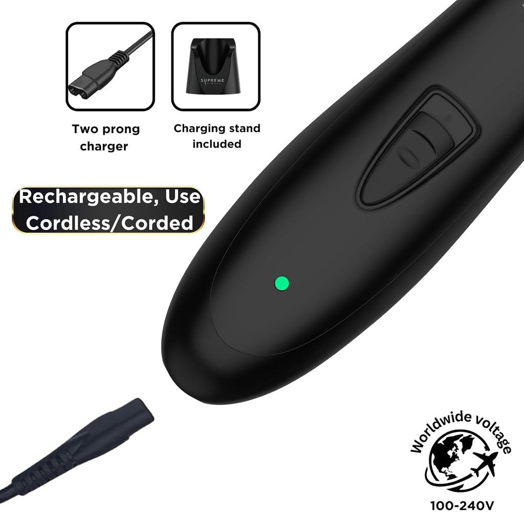 Supreme Trimmer T Shaper - Recortador silencioso inalámbrico para b...