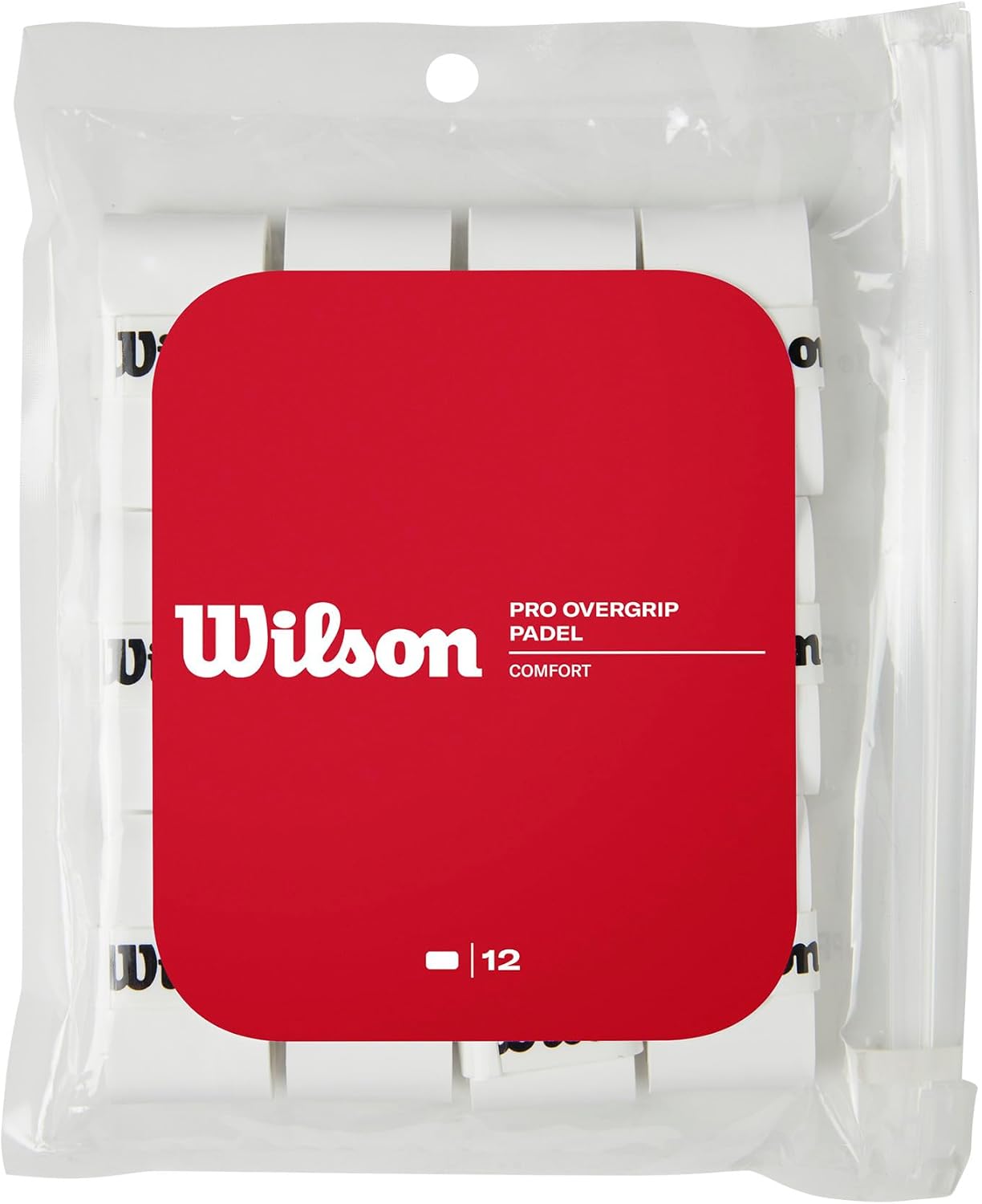 WILSON Pro Padel Overgrip - Paquete de 12, color blanco