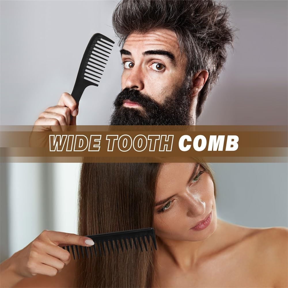 Set de 12 peines para cortar cabello - peines de barbero para hombr...