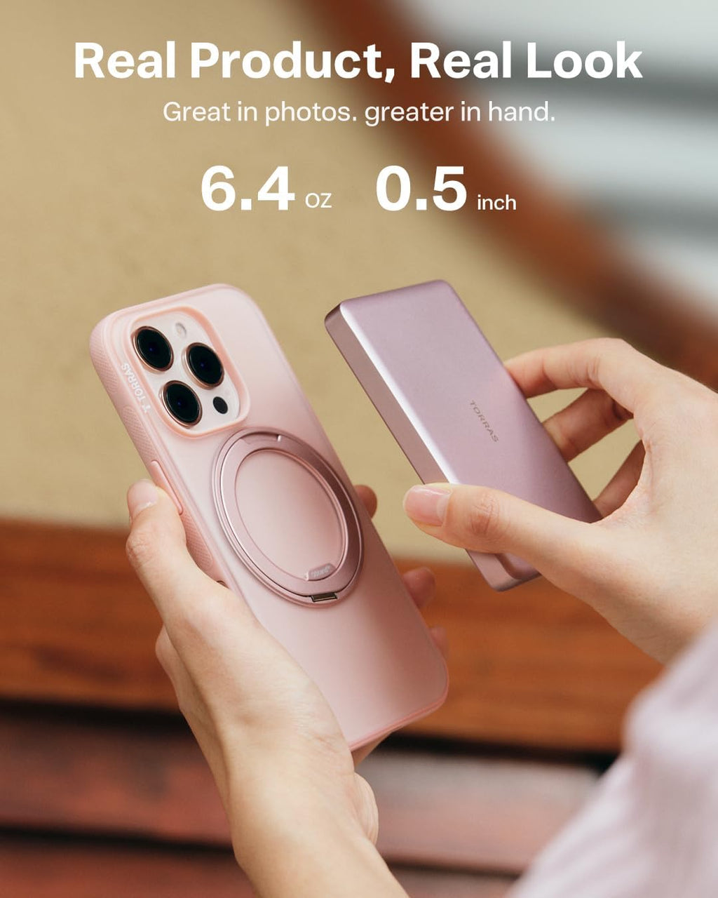 TORRAS MiniMag Power Bank, cargador portátil inalámbrico ultra delg...