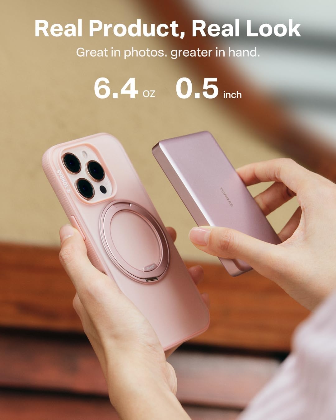 TORRAS MiniMag Power Bank, cargador portátil inalámbrico ultra delg...