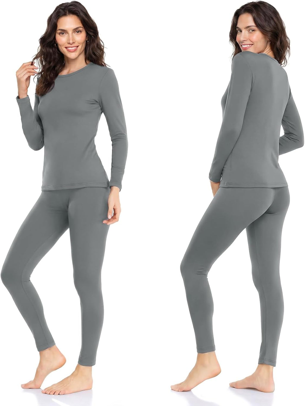WEERTI Ropa interior térmica para mujeres Long Johns con forro pola...