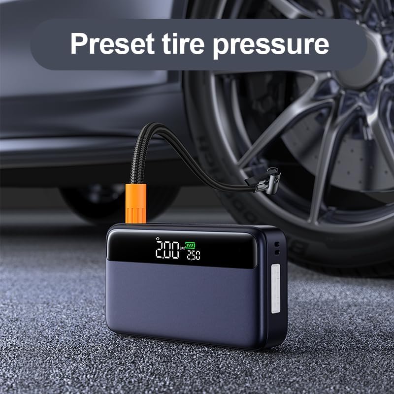 PD - Arrancador portátil de automóvil de 65 W con compresor de aire...