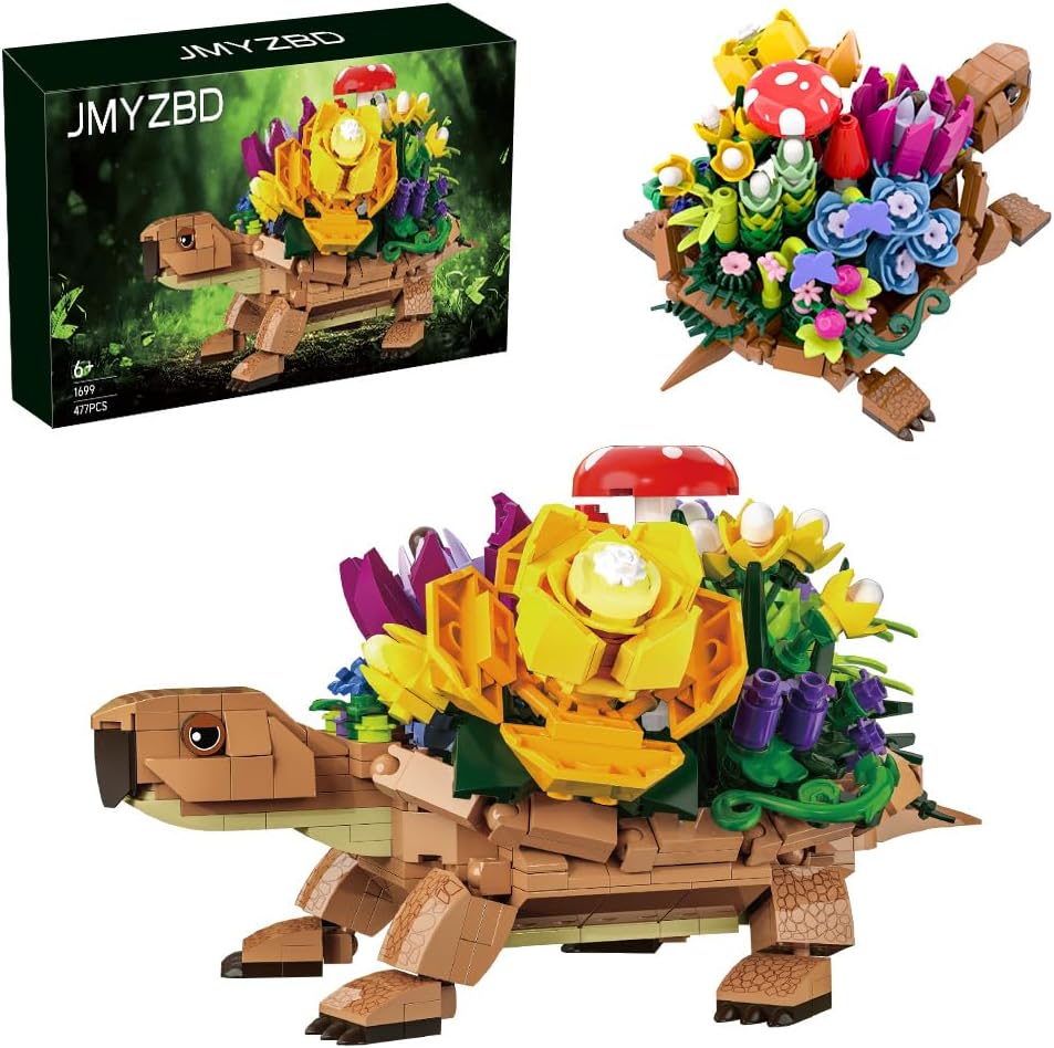 Juego de Construcción de Macetero de Tortuga Marina y Suculenta, Ki...