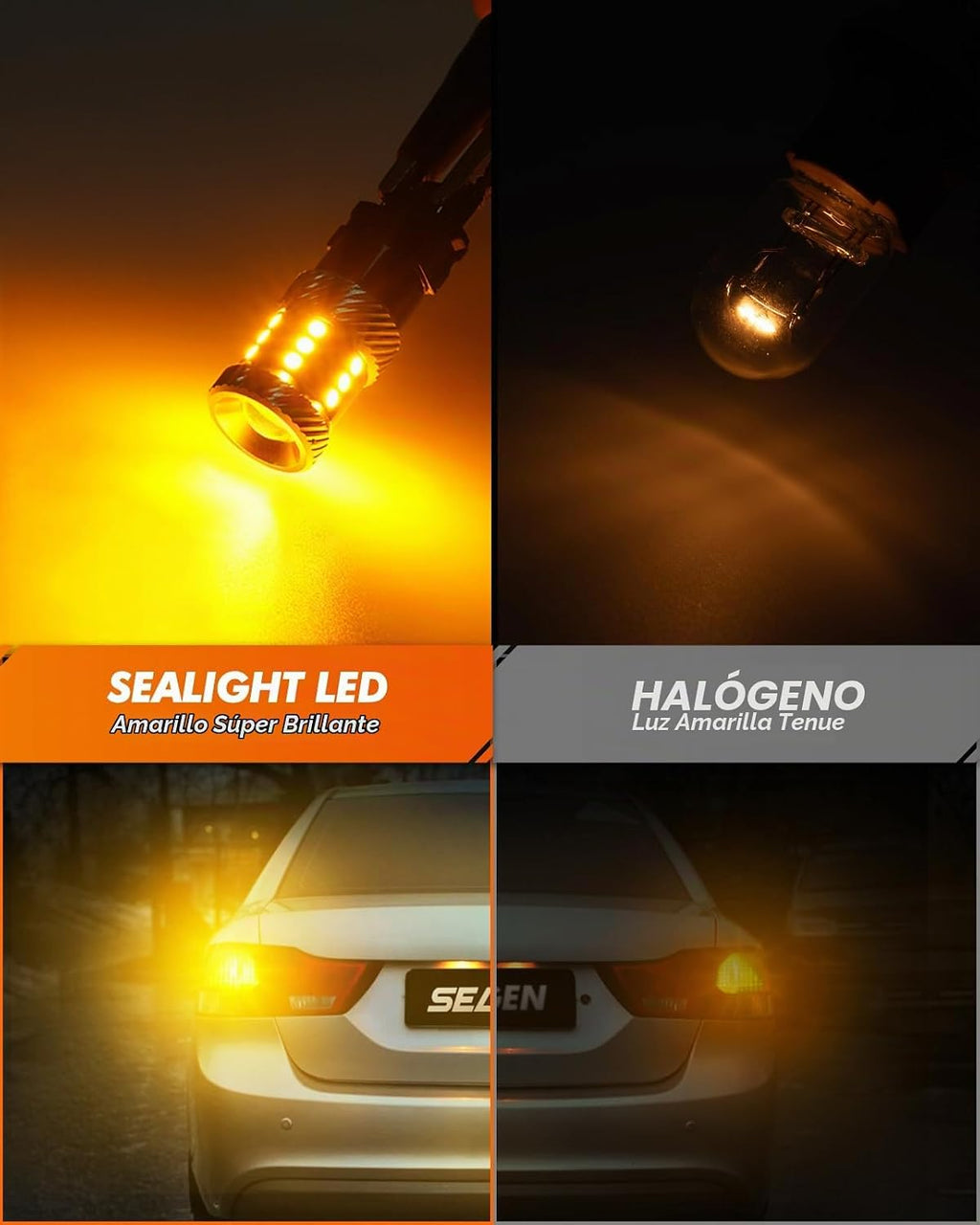 SEALIGHT 7443 Bombilla LED para Señal de Giro 7444NA 7441 7444 T20...