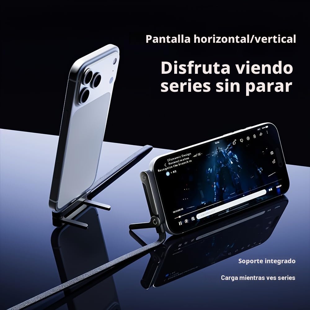 Cable de carga invisible, cable de carga rápida PD de 240 W para es...