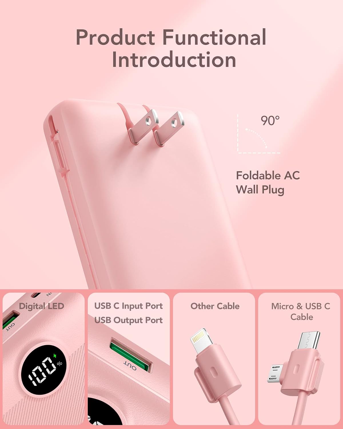 VRURC - Cargador portátil de 20000 mAh, banco de energía de carga r...