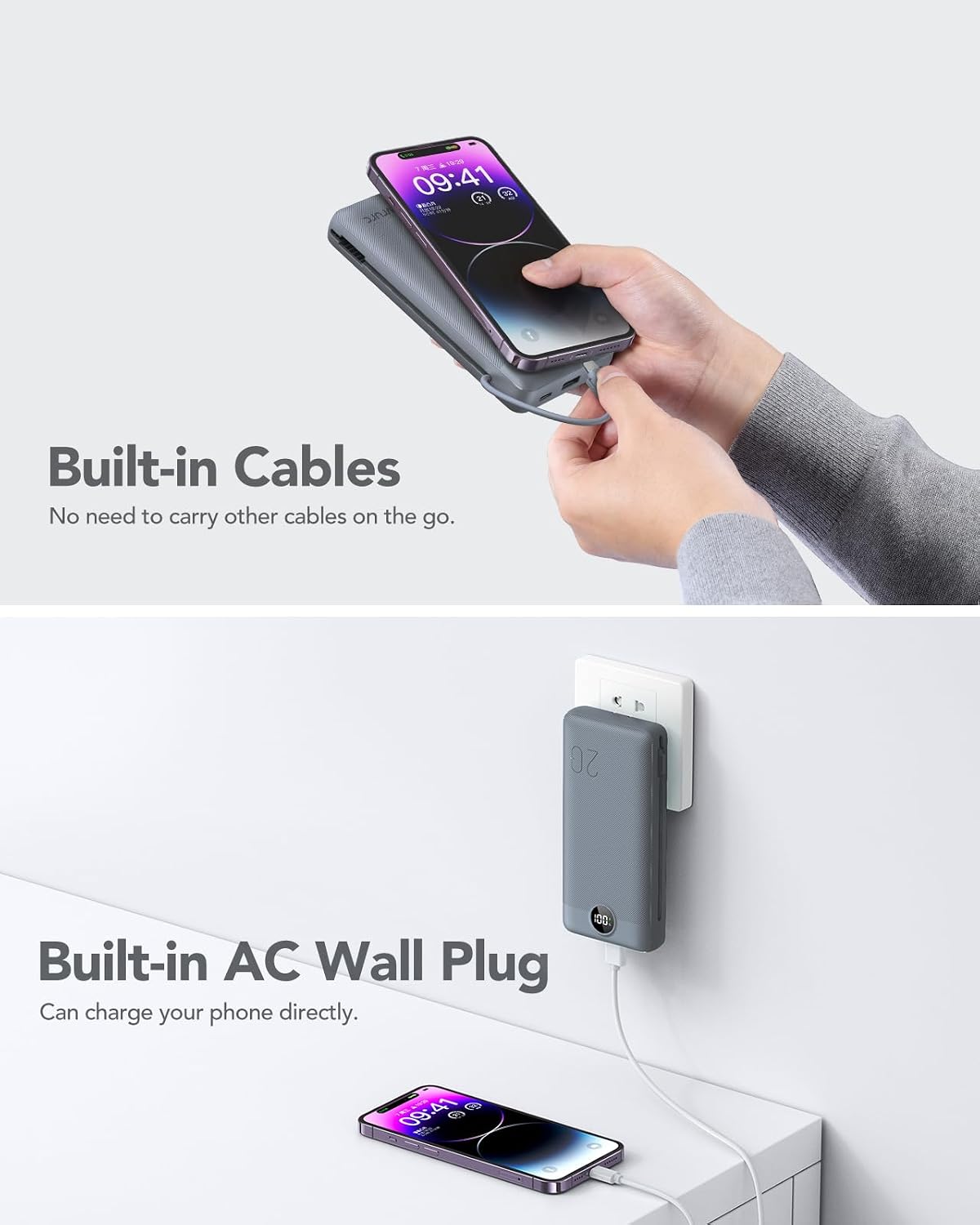 Cargador Portátil Power Bank 20000mAh, VRURC 22.5W Power Bank de Ca...