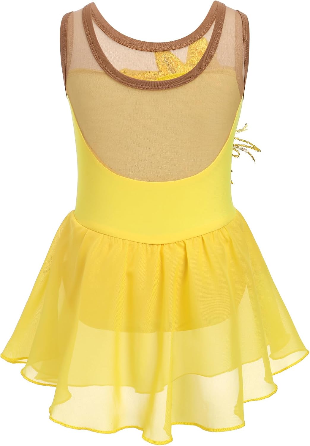 Vestido de patinaje artístico sobre hielo para niñas, lentejuelas b...