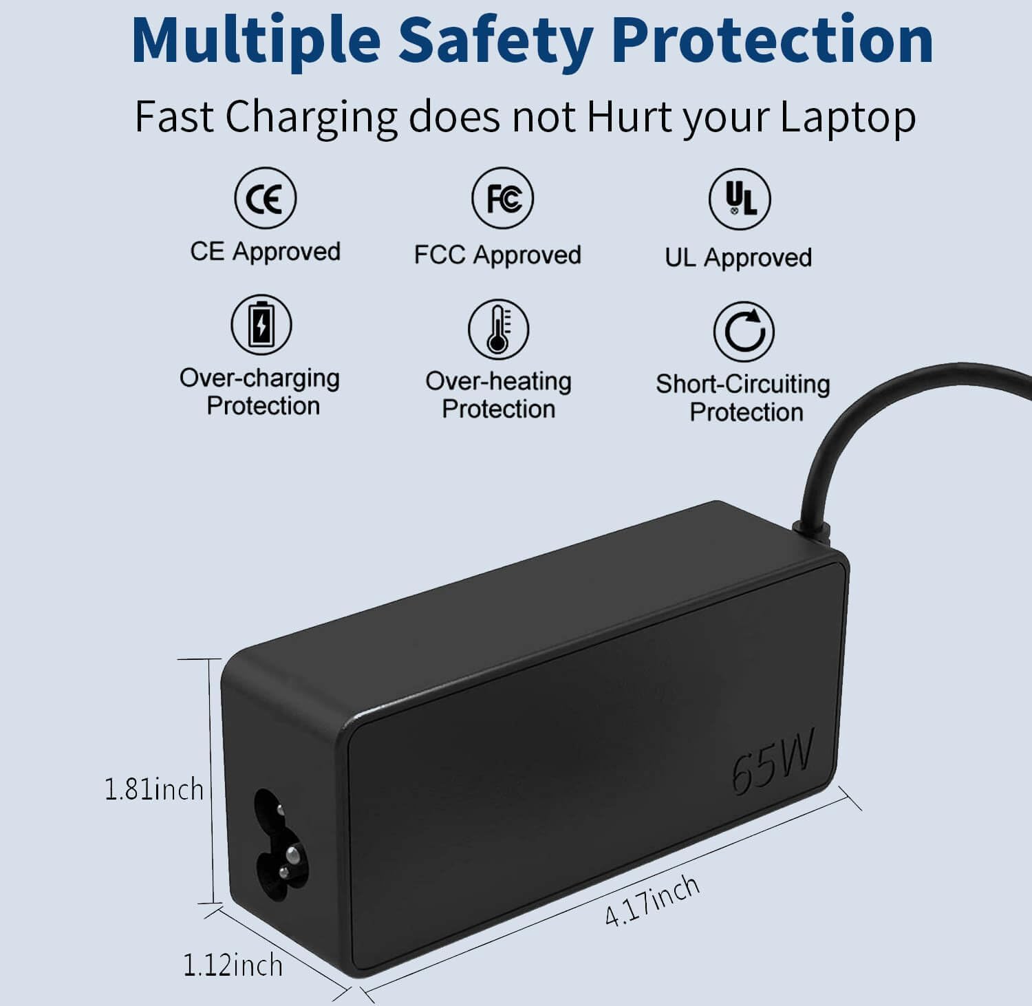Cargador USB C de 65 W de repuesto para cargador de portátil Lenovo...