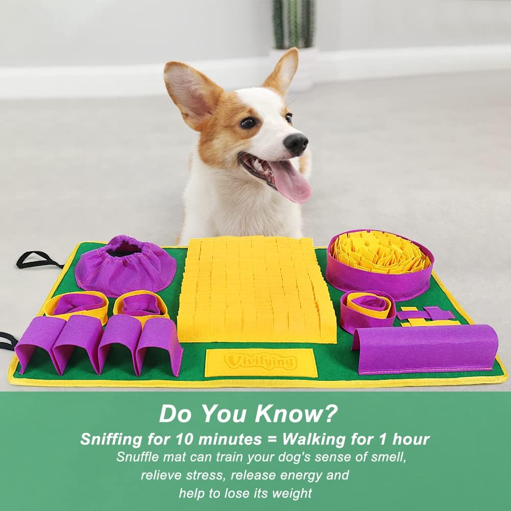 Vivifying Alfombrilla de olfateo para perros, juguetes interactivos...