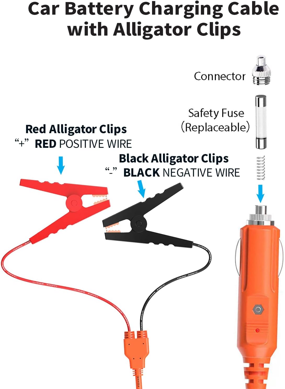 Tonton Cable de carga de batería de automóvil de 12 V, cable de 14...