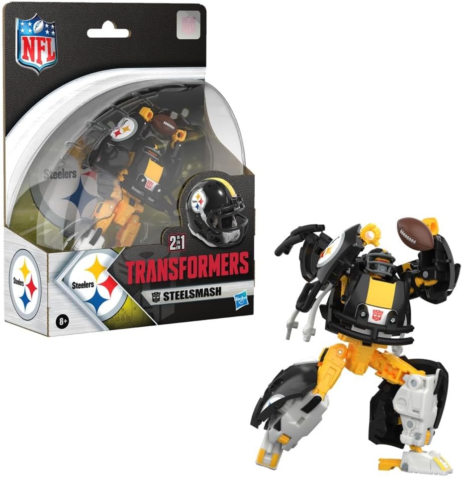 Transformers NFL Pittsburgh Steelers Steelsmash Figura de acción de...