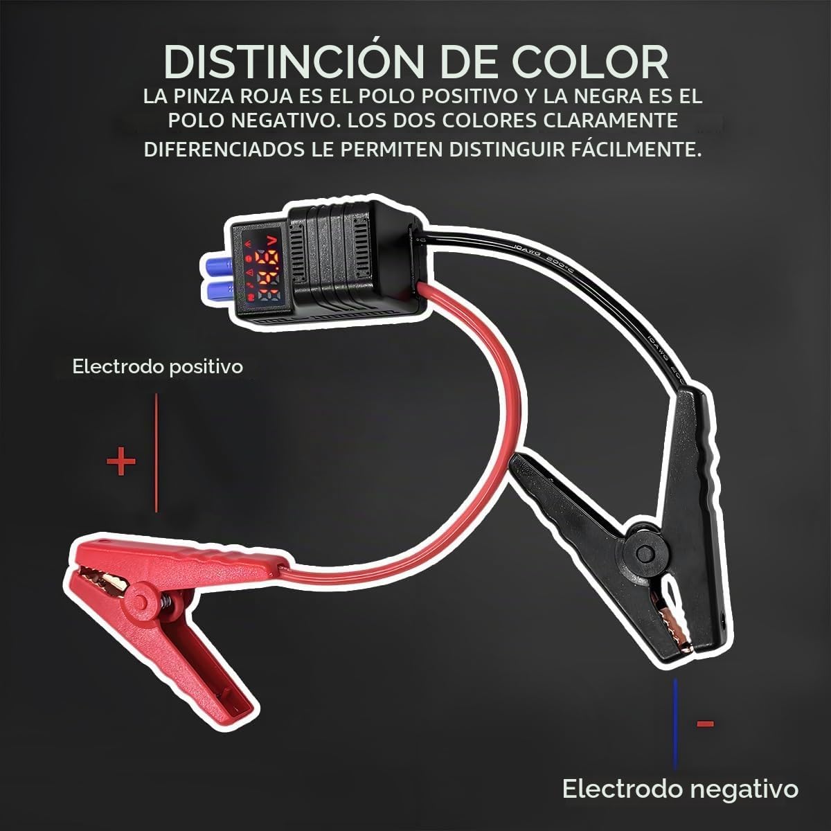 Osilly Abrazaderas de arranque para automóvil, 12 V, cables de abra...