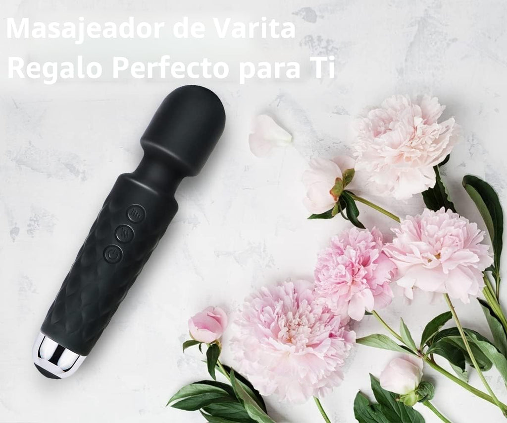 Tokomes Varita masajeadora eléctrica, inalámbrico, impermeable, rec...
