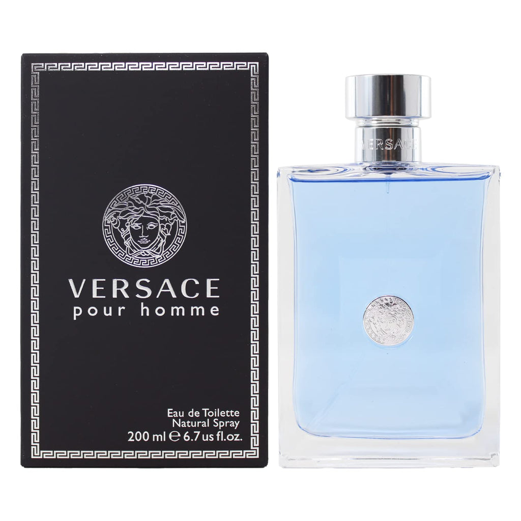 Versace Pour Homme - Eau de Toilette en espray para hombre, 6.7 onzas