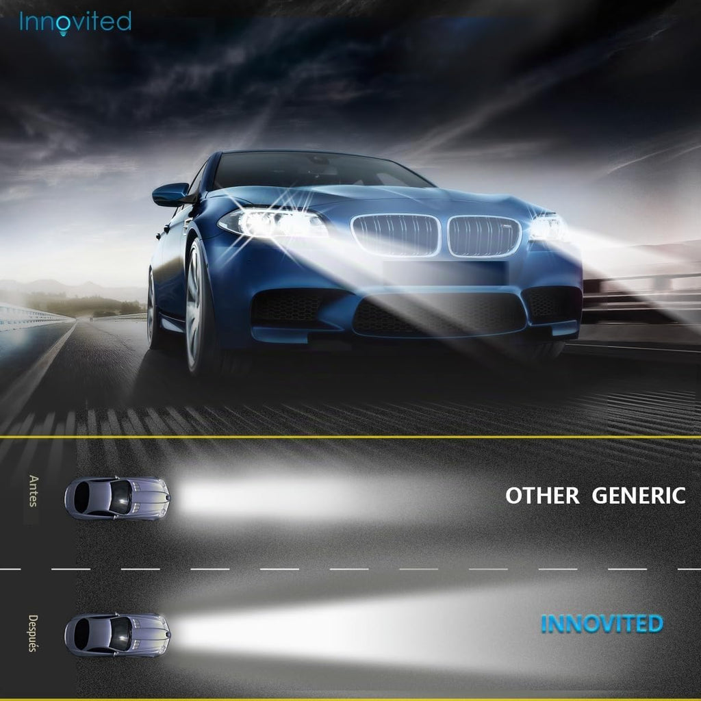 Innovited H11 H9 H8 - Bombillas de xenón HID 6000K x 1 par con 2 ba...