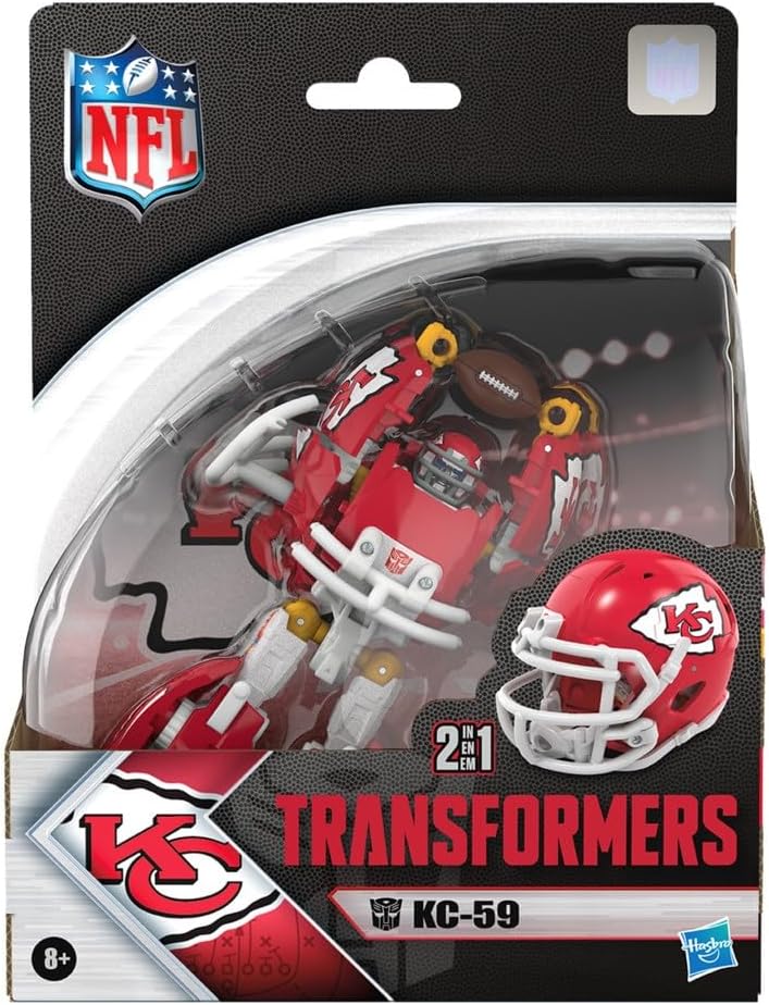Transformers NFL Kansas City Chiefs KC-59, figura de acción de 5.5...