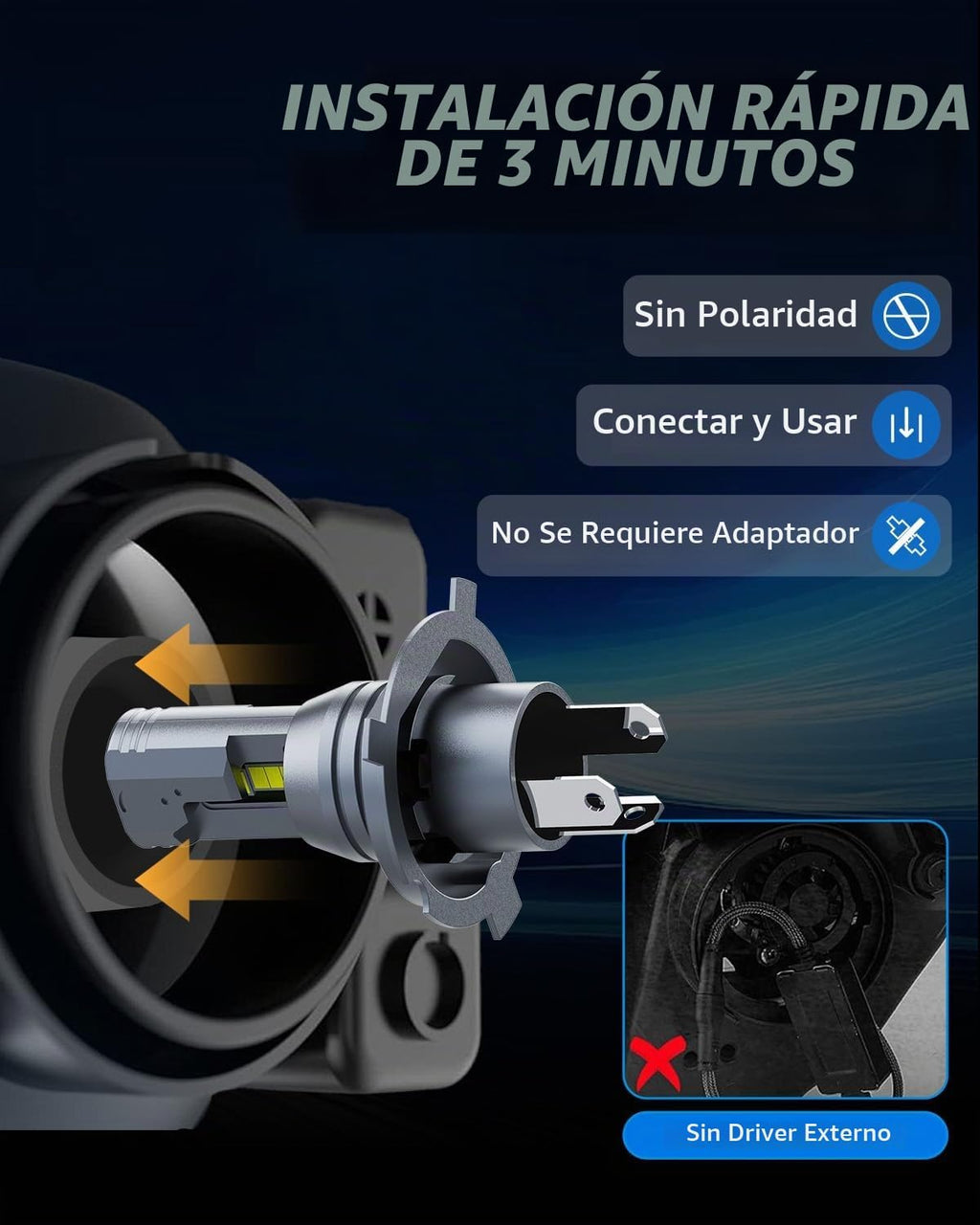 TechWizHub H4\/9003 Bombillas antiniebla, 24000 lm 600% súper brill...