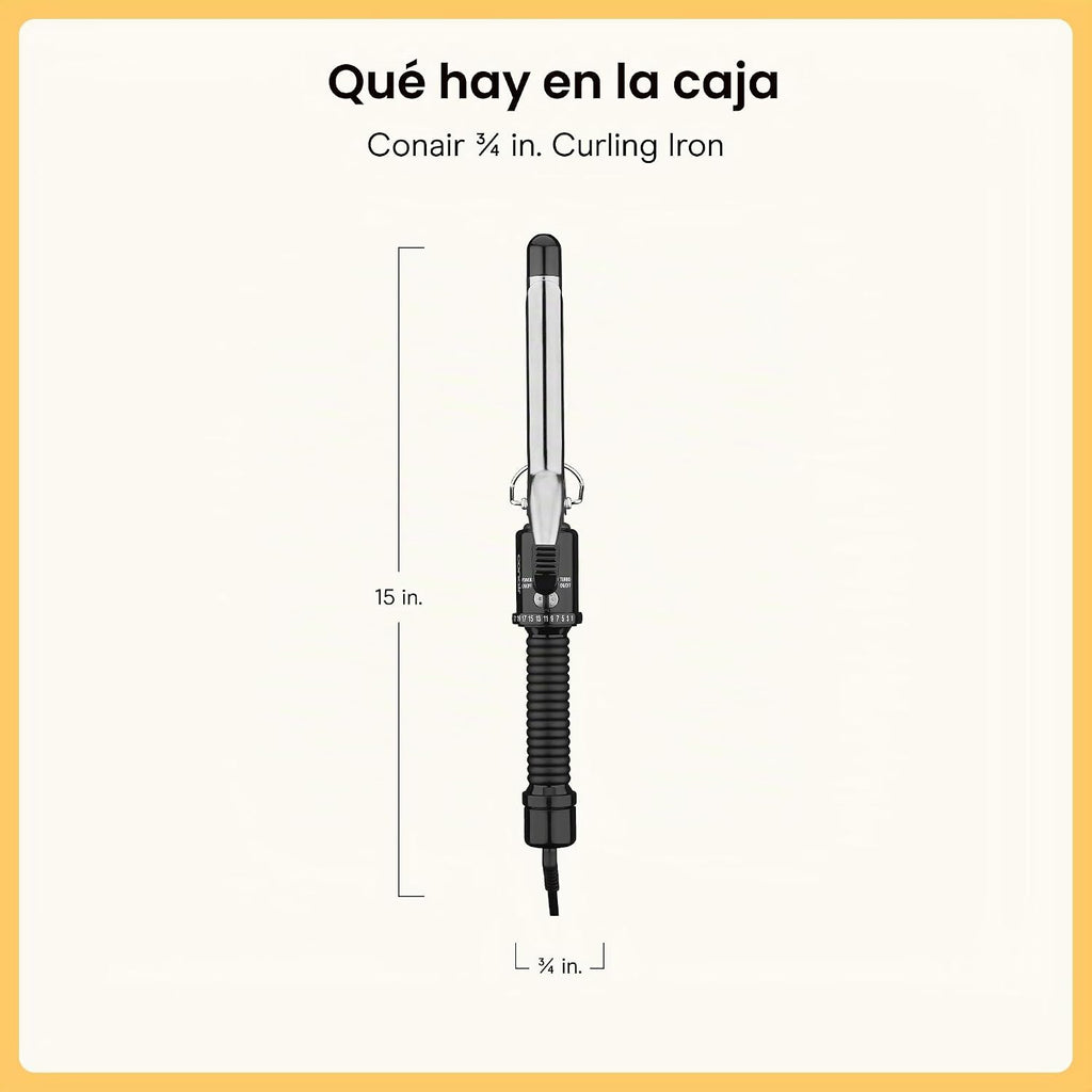 Conair - Rizador de calor instantáneo de 3\/4 de pulgada, barril de...