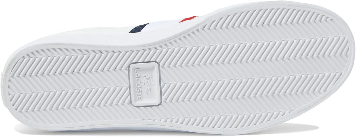 Lacoste Lerond - Tenis para hombre, blanco\/azul marino\/rojo, 13