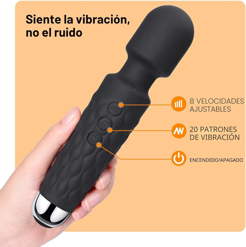 Tokomes Varita masajeadora eléctrica, inalámbrico, impermeable, rec...
