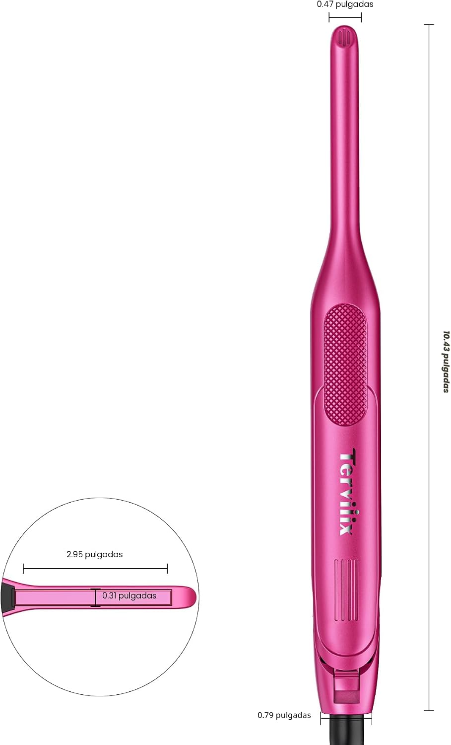 Terviiix Mini plancha plana y alisador de pelo para cabello corto,...