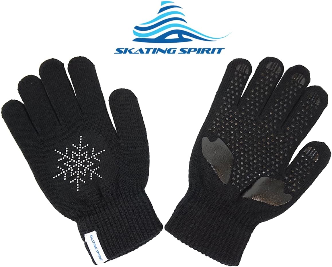 SkatingSpirit - Guantes acolchados de gel para patinaje sobre hielo...