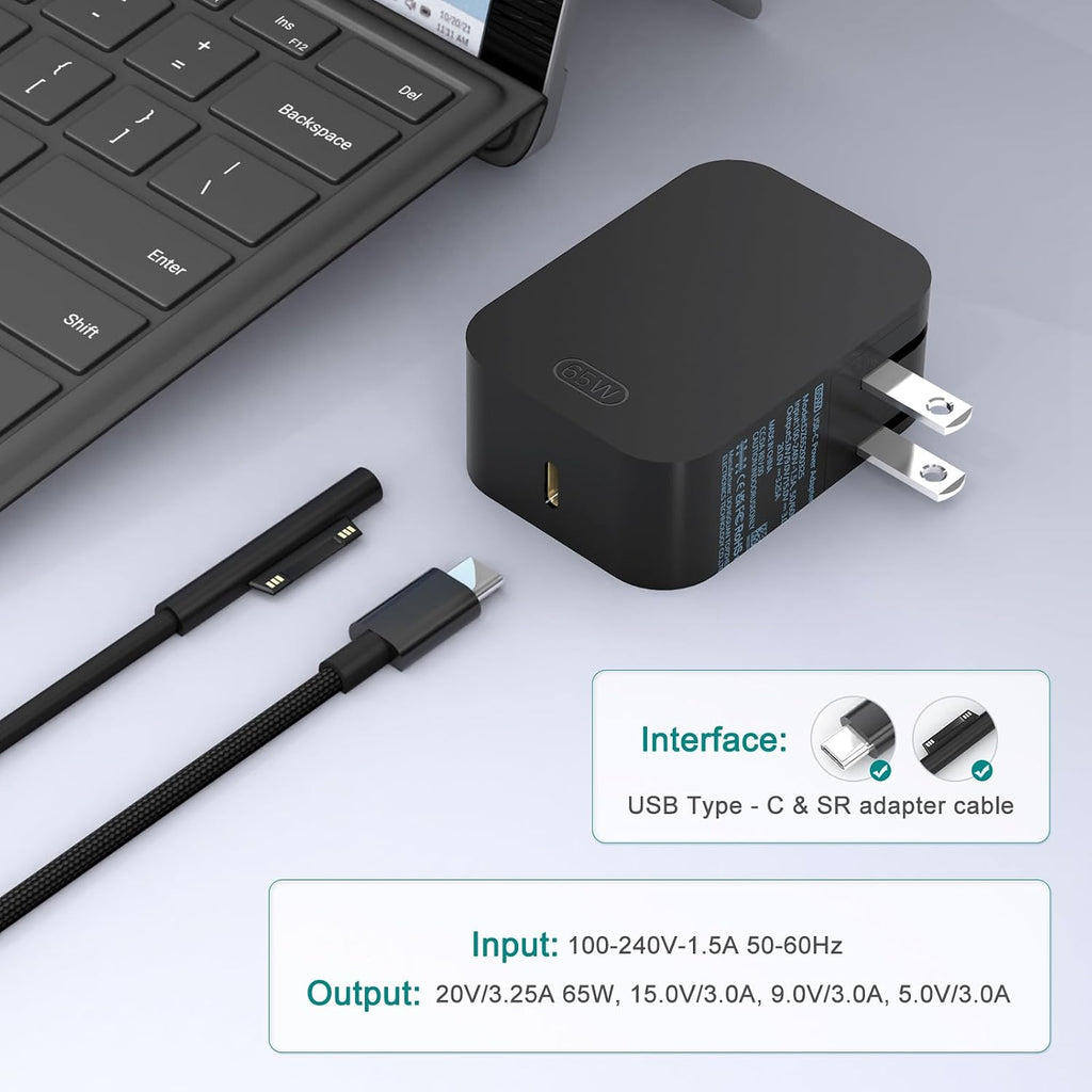 Nuevo cargador de superficie de 65 W con enchufe de CA plegable, co...