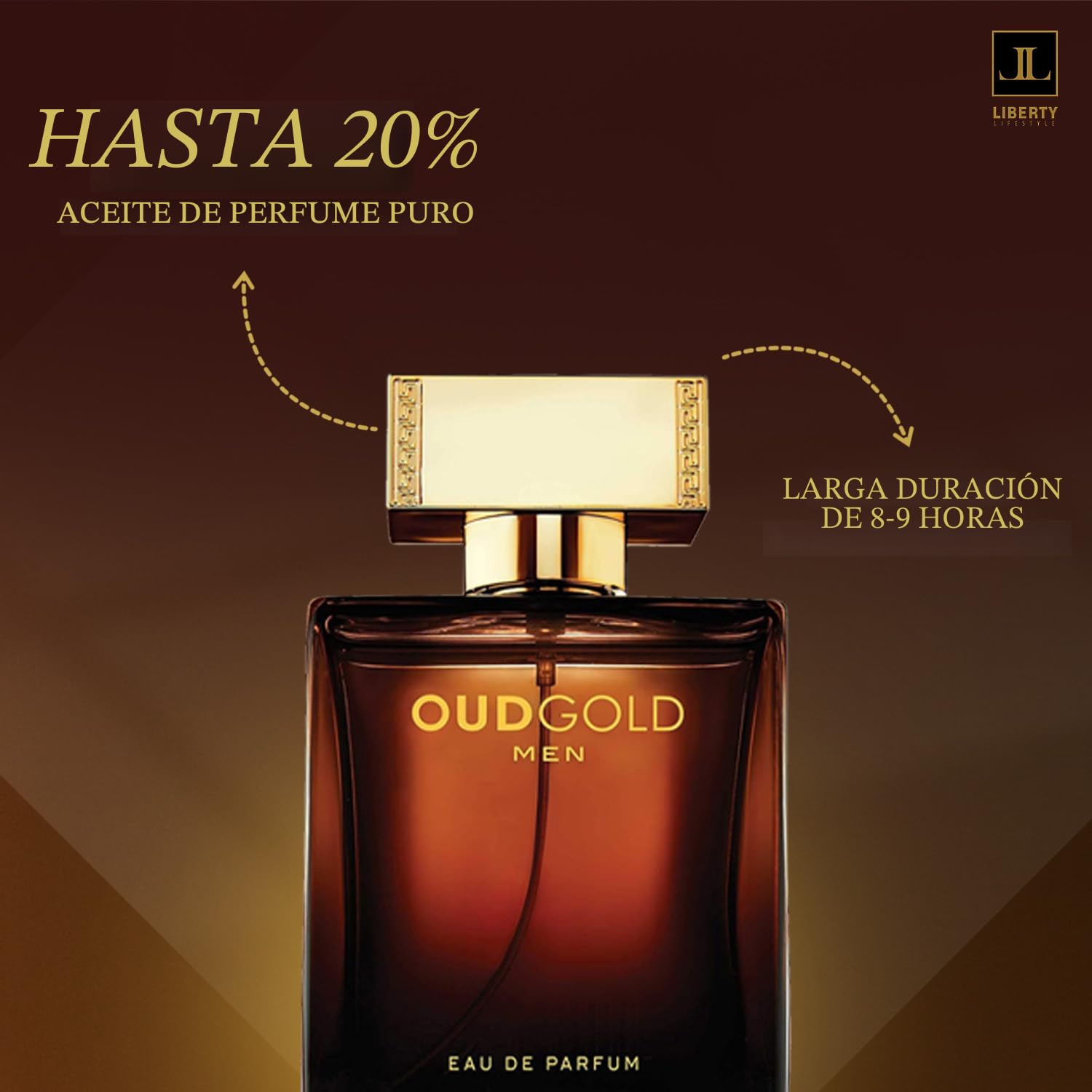 Perfume Liberty Oud Árabe para Hombre, Lujo de Larga Duración con N...