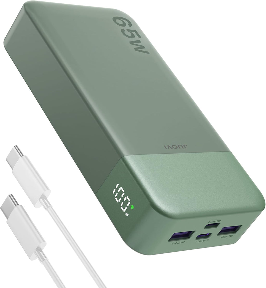 JUOVI Power Bank 65W 20000mAh Cargador portátil para portátil, PD Q...
