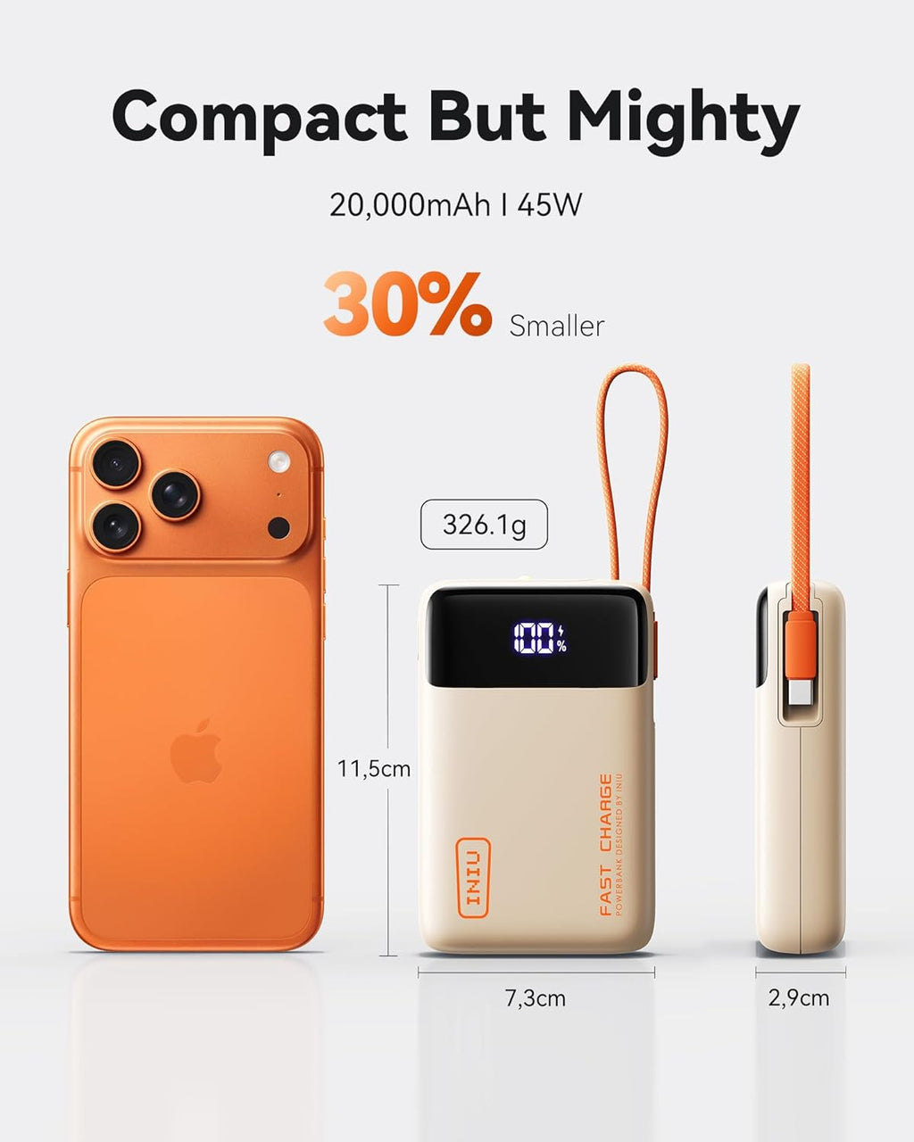 INIU - Banco de energía de 20000 mAh, pequeño cargador portátil de...