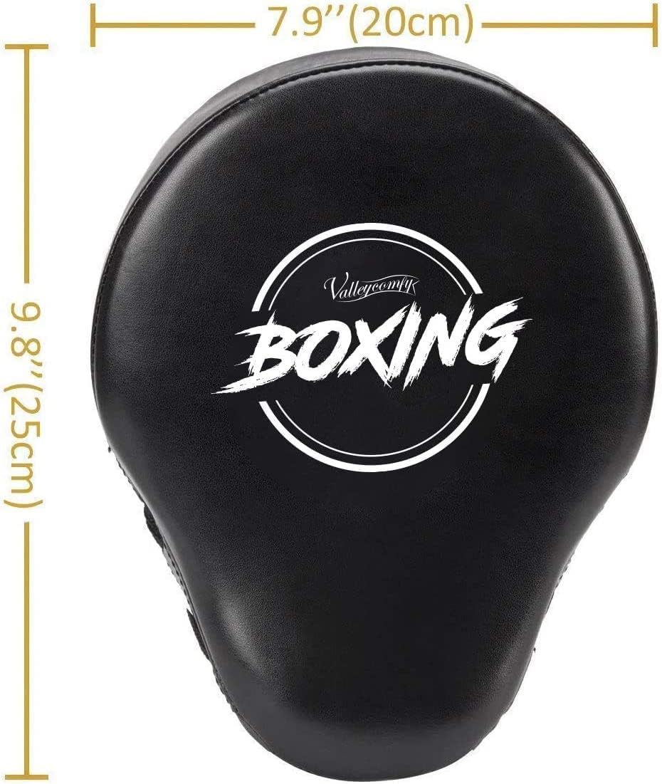 Valleycomfy - Manoplas de boxeo curvadas de piel sintética para ent...