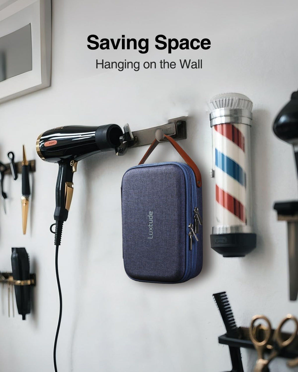 Luxtude Estuche para cortapelos, maletines portátiles de viaje para...
