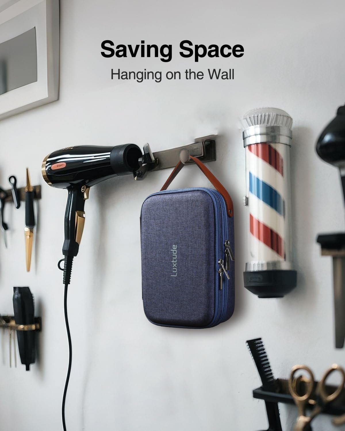 Luxtude Estuche para cortapelos, maletines portátiles de viaje para...