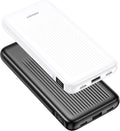 Ansody Paquete de 2 baterías de carga rápida de 10000 mAh, cargador...