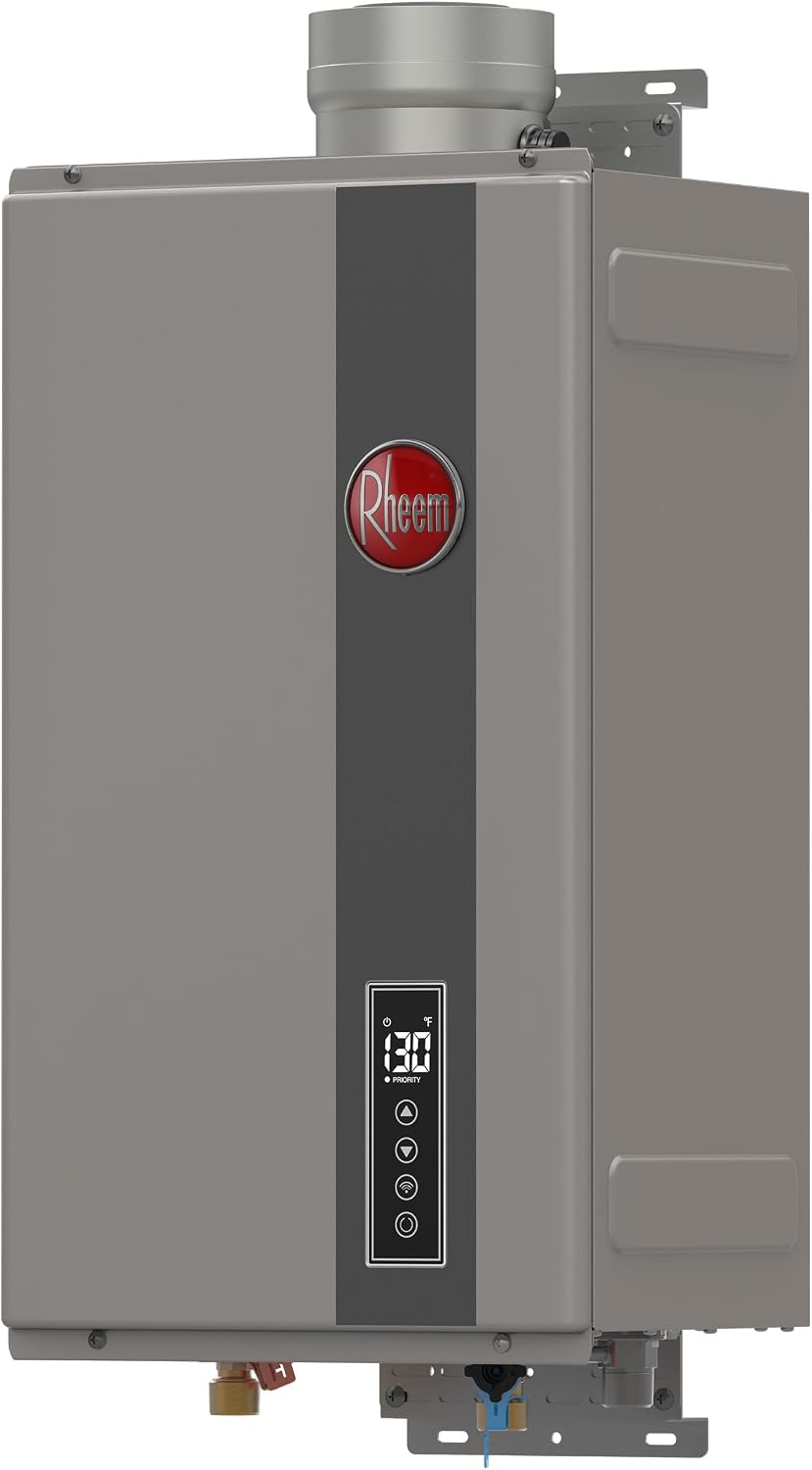 Rheem RTG Series 9.5 GPM Calentador de agua sin tanque de gas natur...