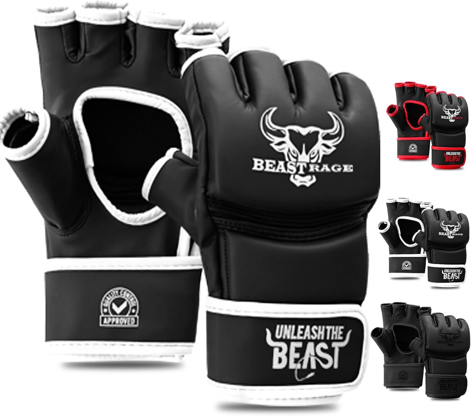 BEAST RAGE Guantes de artes marciales para hombres y mujeres, guant...