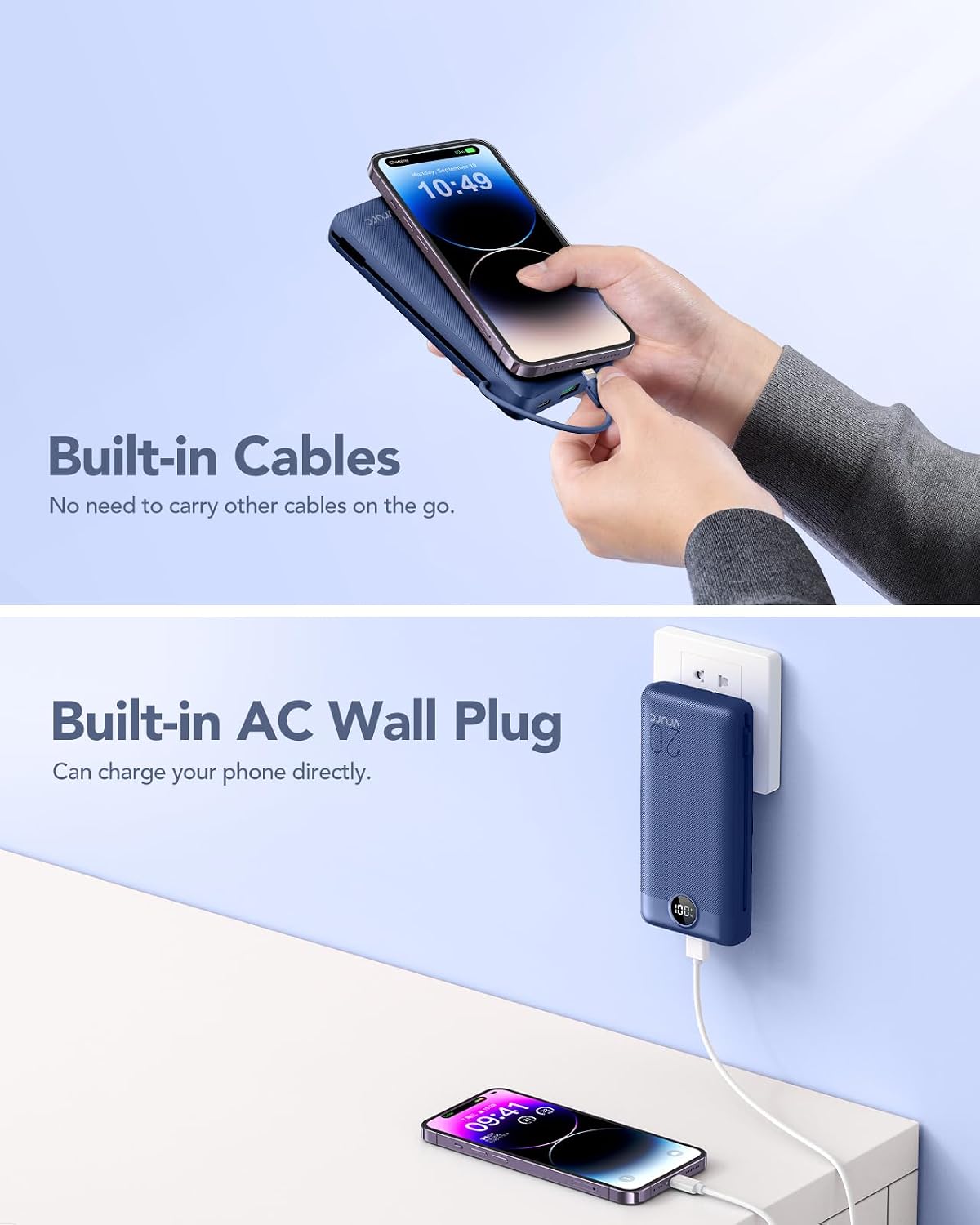 VRURC Cargador portátil de 20000 mAh, banco de energía de carga ráp...