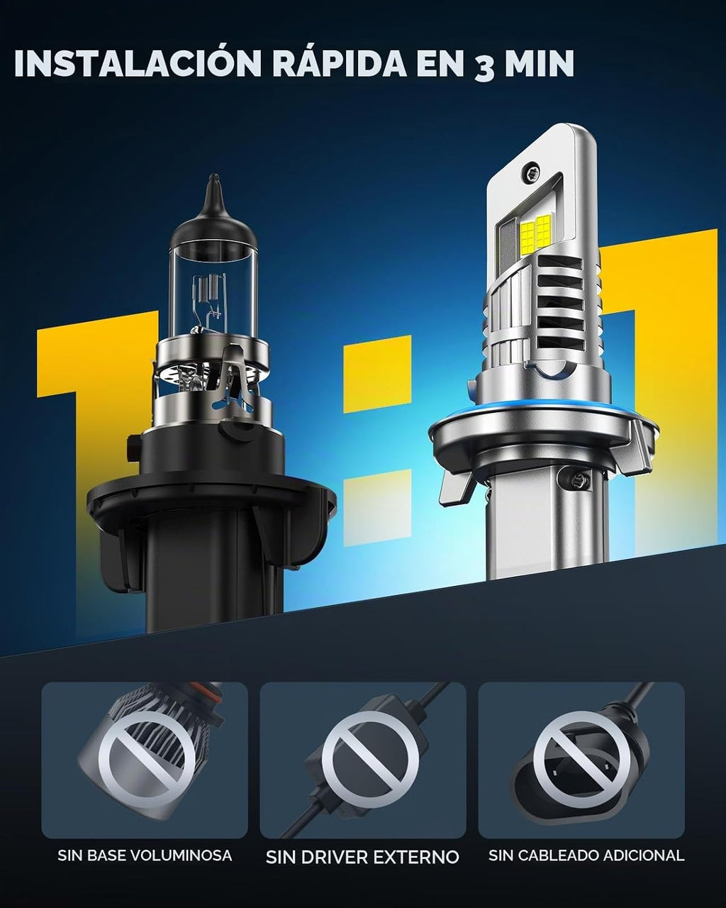 Marsauto Bombillas LED H13 de nueva generación 2026, 80,000 lm extr...