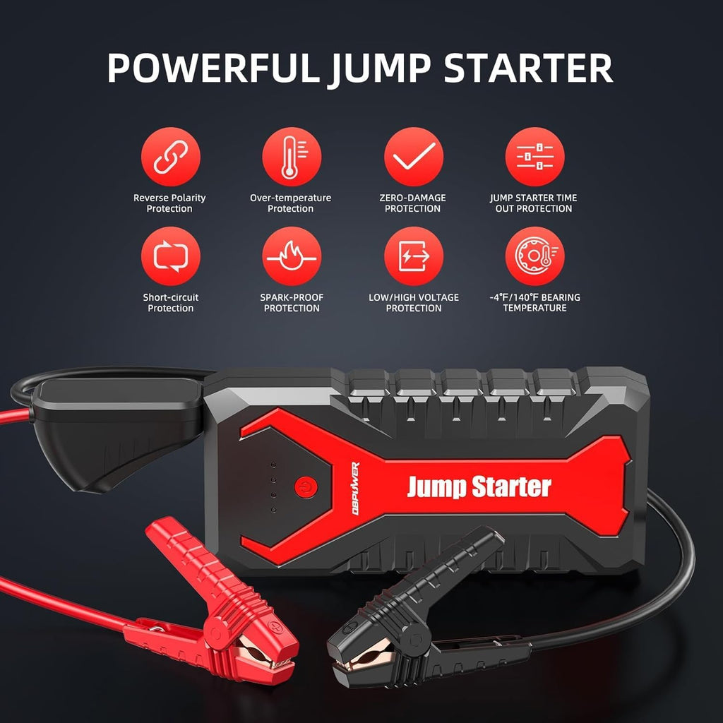 DBPOWER Arrancador portátil para coche de 5000A\/80.66Wh, para moto...