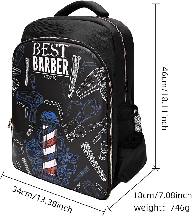 Bolsa organizadora de suministros de barbería para cortapelos y sum...