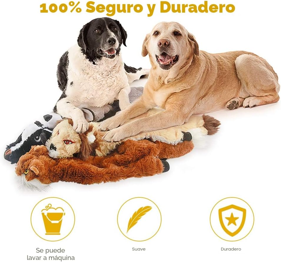 Juguetes chirriantes para perros, sin relleno, paquete de juguetes...