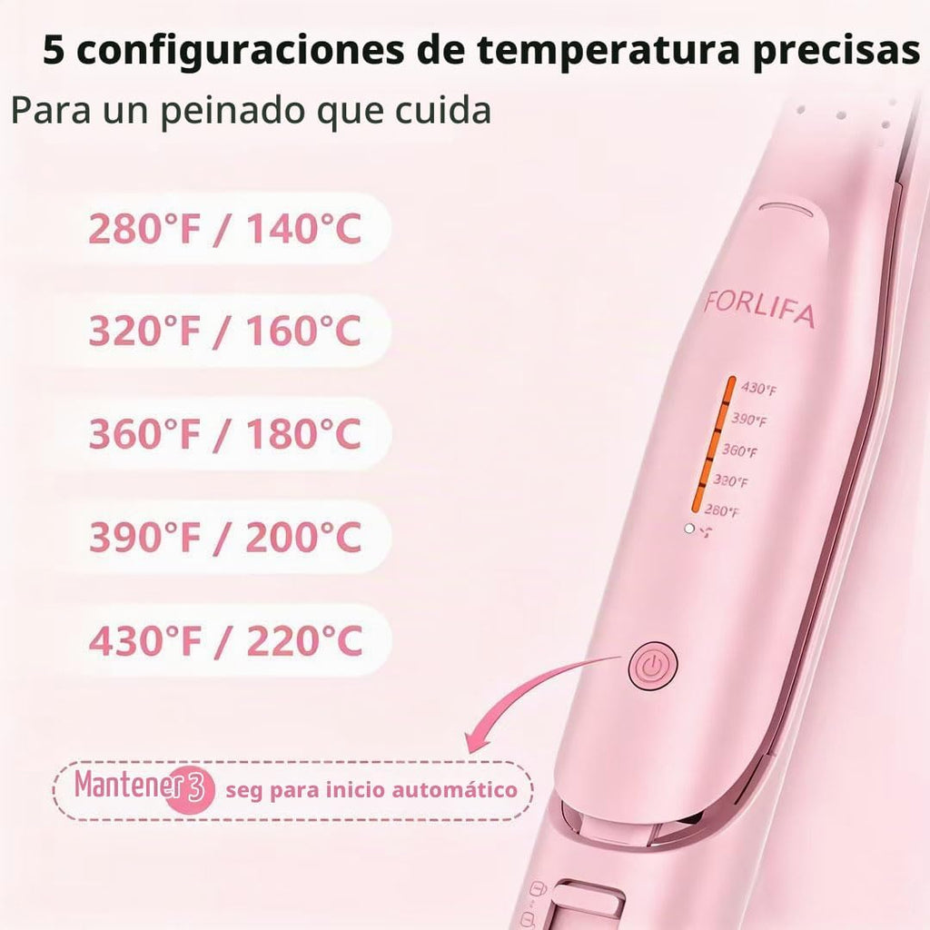 FORLIFA - Plancha rizadora para cabello corto, rizador de pelo 2 en...