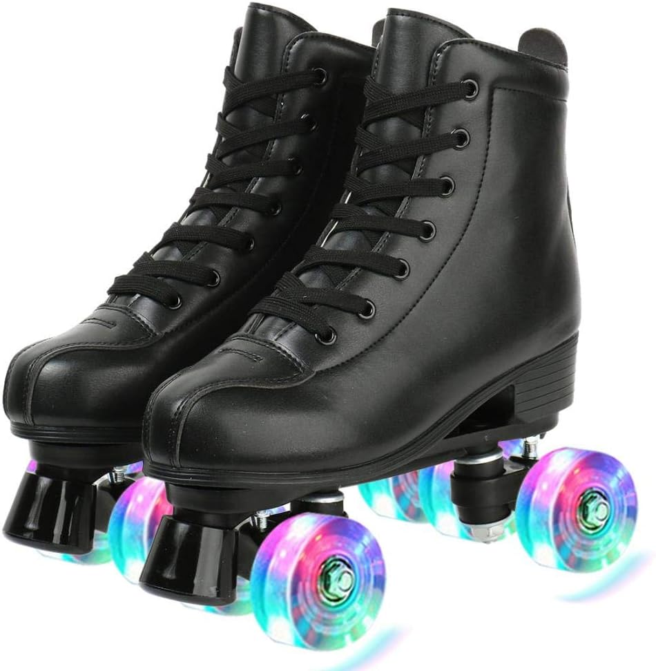 YYW - Patines de cuero PU de alta calidad para mujeres y hombres, t...