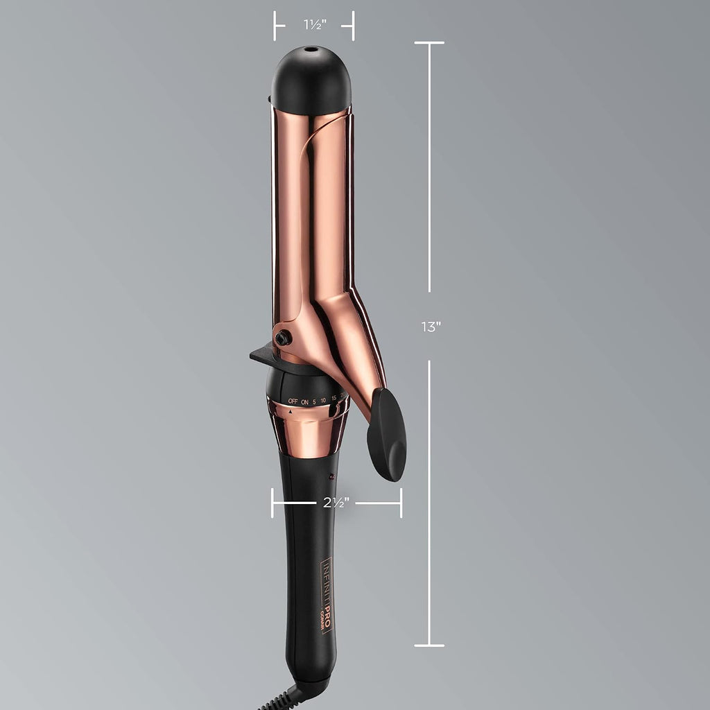 INFINITIPRO BY CONAIR Rizador de titanio de oro rosa de 1 1\/2 pulg...